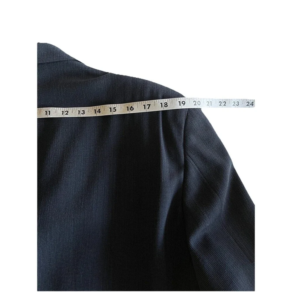 Vestimenta (Armani) Men 38 Blazer Wool Double Breasted Birdseye Sport Coat Italy